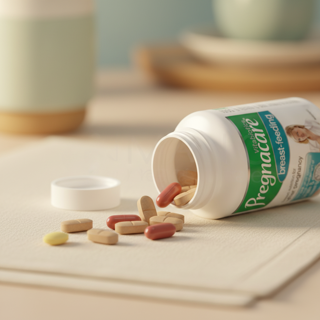 Pregnacare Breast Feeding Tablets close-up detail shot